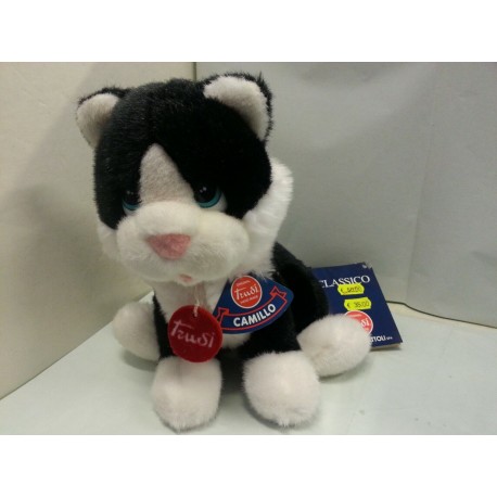 Gatto Camillo bianco e nero 30 cm.Trudi Classico
