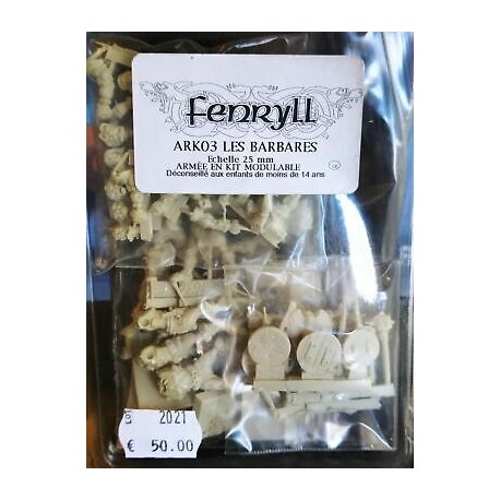Barbari ARK 03Resin Miniature 25 mm Fenryll 10 Miniature