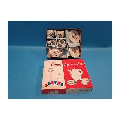 Mini Set Tea in porcellana per Bambole o Casa delle Bambole - Il Giocattolo '70