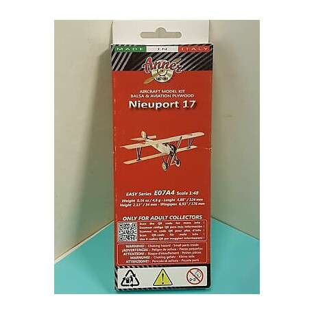 Nieuport 17 Balsa Aircraft Model Kit scala 1:48 E07A4 Anner Factory