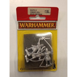 Warhammer Gruppo Di Comando Arcieri Bretoniani Bretonnian Bowmen Command Metal