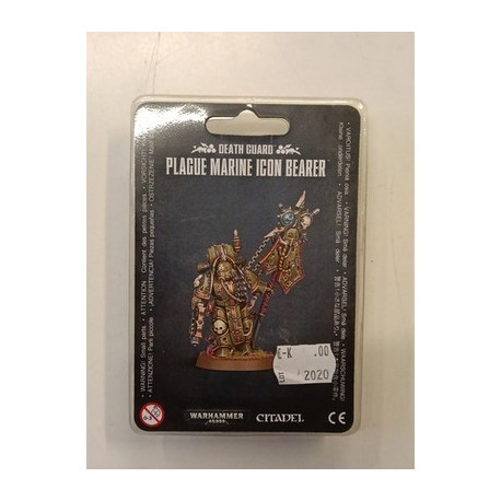 Warhammer 40k Death Guard Plague Marine Icon Bearer Clampack Blister GW NIB