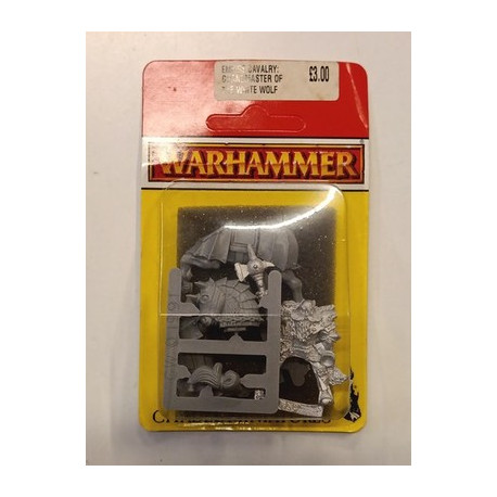 Warhammer Empire Grandmaster Of The White Wolf Knights Cavalry Metal Blister OOP