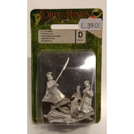 GW Lord of the Rings Elf Spearmen High Elves Metal Miniatures Blister 2001 MOC