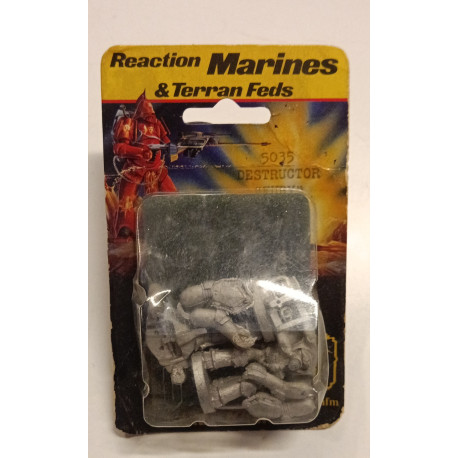 Rafm Reaction Marines 5035 Destructor Miniatura Metallo Sci-Fi Vintage MOC