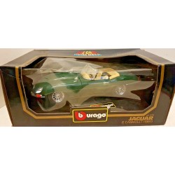 Jaguar E Cabroliet 1961 Verde Die Cast Model 1/18 Burago N°3026 BBurago