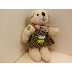 Peluche Orsacchiotta con Vestitino  Misura Piccola Vintage