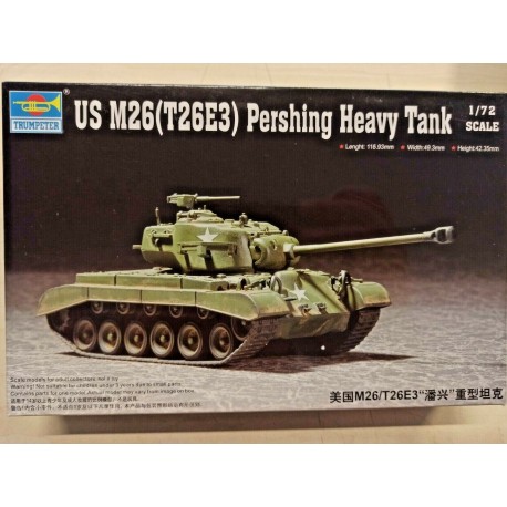 USM26 T26E3 Pershing Heavy Tank  Plastic Model Kit 1/72 Trumpeter