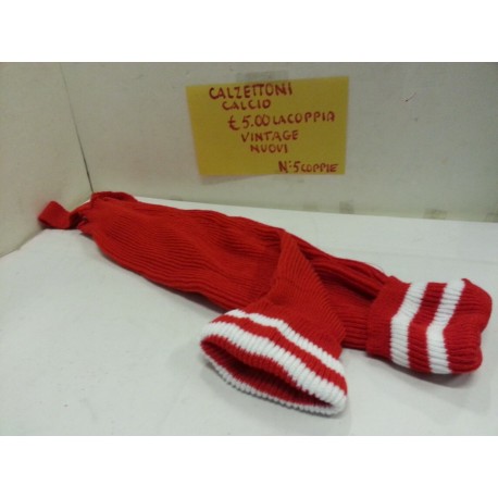 Calzettoni Calcio con staffa taglia unica  colore Rosso Seb Sport Vintage