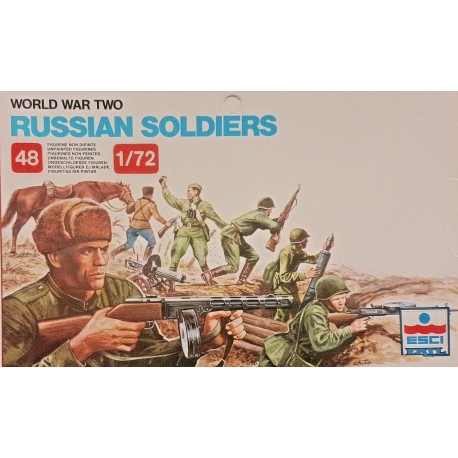 WWII Russian Soldiers - plastic miniatures 1/72 ESCI P203