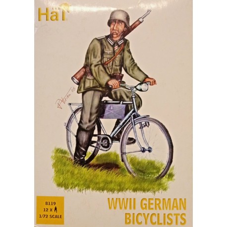WWII German Bicyclist Figures Soldiers  1/72 Cod.8119 Hat SOLDATINI