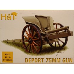 WWI Artillery Deport 75mm Gun Plastic Figures 1/72 Cod 8242 Hat Soldatini