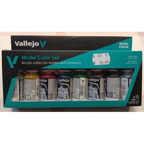 Vallejo Game Color Set WARGAMES BASIC - 8 colori acrilici da 18 ml. - Vallejo