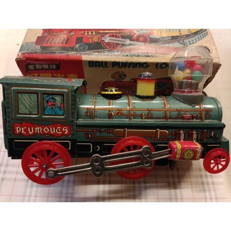 Locomotiva Giocattolo in Latta a pile '70 Made in Taiwan -12.50 inch - 32 cm.