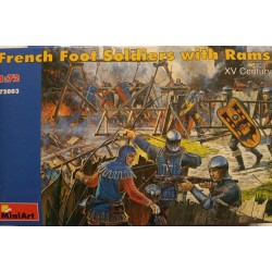 French Foot Soldiers With Ram 22 Soldiers 1/72 N°72003 Miniart soldatini