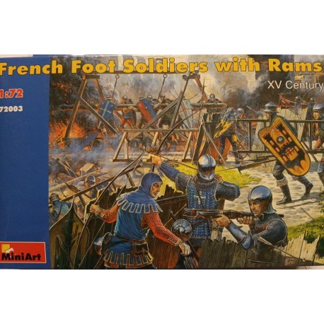 French Foot Soldiers With Ram 22 Soldiers 1/72 N°72003 Miniart soldatini