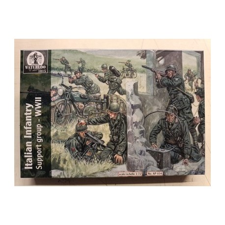 Italian Infantry Support Group WW2 - 1/72 plastic figures AP034 PW1815 soldatini
