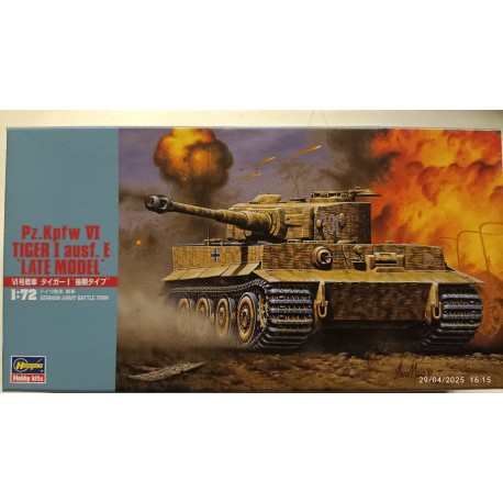 Tiger I ausf.F Late Germany WW2 - Model Plastic Kit 1:72 Hasegawa Mt36