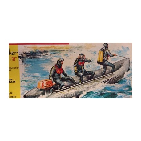 Frogmen Sommozzatori 1/35 Heller Plastic kit Military Figures Soldatini 135 '70