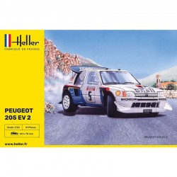 Peugeot 205 EV2 WRC Rally Scala 1:24 plastic model Kit 80716