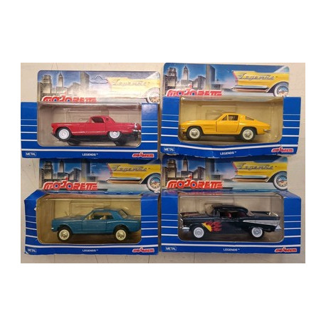 Lotto Majorette - 4 automobili Americane serie Legends (nuove) scala ca 1:30