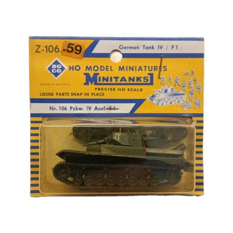 Panzer IV / F1 Germany WW2 Tank - H0 Model Miniatures ROCO nr. Z-106.59 DANNO