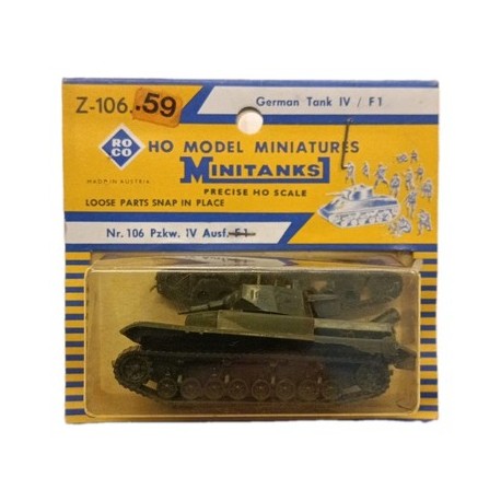Panzer IV / F1 Germany WW2 Tank - H0 Model Miniatures ROCO nr. Z-106.59 DANNO