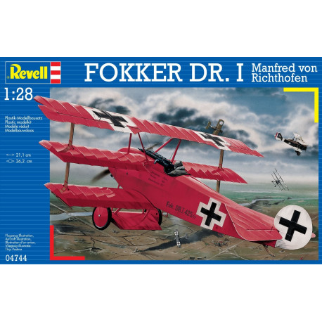 Fokker Dr.I WWI Red Baron - Airplane plastic kit 1:28 - Revell - 04744