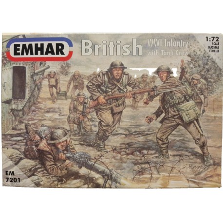 British WW1 Infantry w. Tank Crew Figures Soldiers  1/72 Cod 7201 Emhar