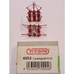 Vitrains 6052 Coppia di pantografi in metallo FS 52  H0 1:87
