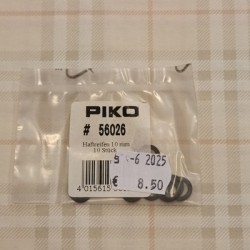 PIKO art.56026 Accessori - 10 pz. anelli aderenza 10 mm per Locomotori H0 1:87