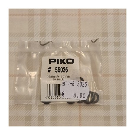 PIKO art.56026 Accessori - 10 pz. anelli aderenza 10 mm per Locomotori H0 1:87