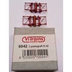 Vitrains 6042 Coppia di pantografi in metallo FS 42  H0 1:87