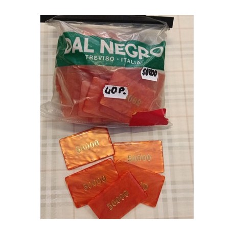 Sacchetto 40 Fiches Chips Gettoni in acrilico Madreperlato L.50000 - Dal Negro