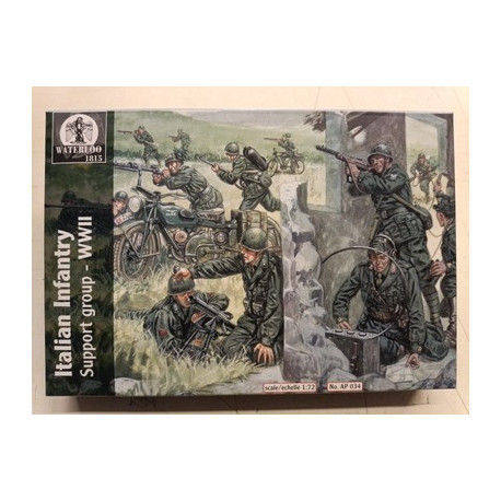 Italian Infantry Support Group WW2 - 1/72 plastic figures AP034 PW1815 soldatini