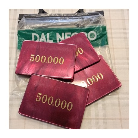 Sacchetto 4Fiches Chips Gettoni in acrilico rosso 500000 - Dal Negro