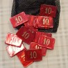 Sacchetto 16 Fiches Chips Gettoni in acrilico perlato Rosso 10 - Dal Negro
