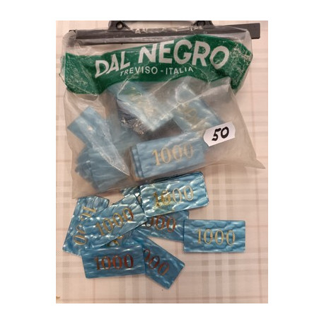 Sacchetto 50 Fiches Chips Gettoni in acrilico tipo Silk  L.1000 - Dal Negro