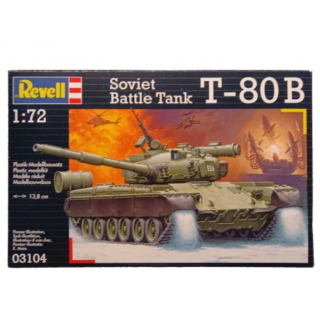 Soviet Battle Tank T-80 B Tank Plastic Model Kit 1/72 Revell 03104