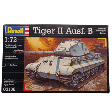 Tiger II Ausf. B Germany WWII Tank Plastic Model Kit 1/72 Revell 03138