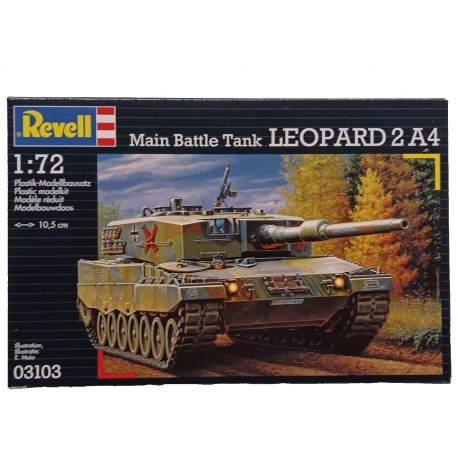 German MBT Leopard 2A4 Tank Plastic Model Kit 1/72 Revell 03103