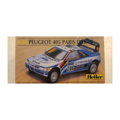 Peugeot 405 Turbo Rallye Parigi Dakar Heller 80190  Scala 1:43 Vintage Nuovo