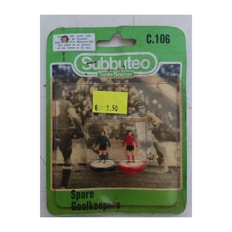 Set due portieri Subbuteo x rimesse dal fondo C.106 originali '80