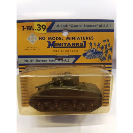 Sherman M4A3 US WW2 Tank - H0 Model Miniatures ROCO nr. Z-101.39