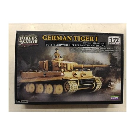 WW2 Germany Tiger I Tank Model Plastic Kit Forces of Valor 1/72