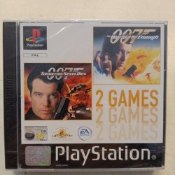 007 TOMORROW NEVER DIES + THE WORLD IS NOT ENOUGH PS1 PlayStation PAL