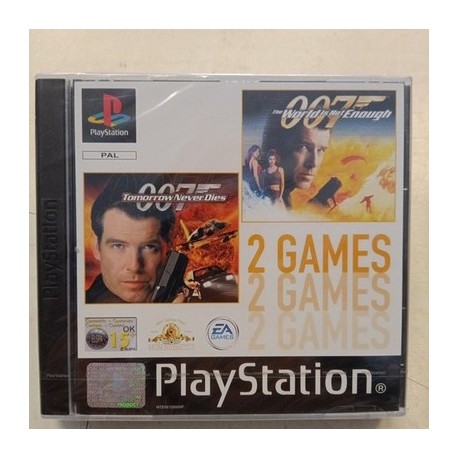 007 TOMORROW NEVER DIES + THE WORLD IS NOT ENOUGH PS1 PlayStation PAL