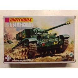 UK WW2 A-34 MK-I Comet Tank 1/76 plastic model kit Matchbox 1983 Vintage