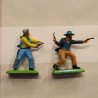 SOLDATINI BRITAINS DEETAIL lotto Due Cowboys 1971 base quadrata Made in England