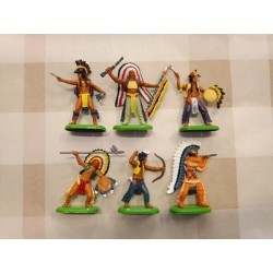 SOLDATINI BRITAINS DEETAIL 6 Indiani del West base tonda Made in Cina